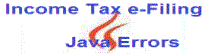 Income Tax Efiling Website and Java Errors