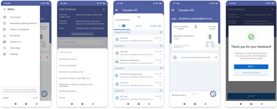 Roll out of AIS for Taxpayer Mobile App by Income Tax Department